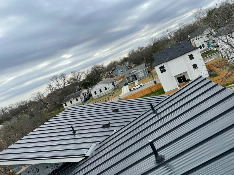 Standing seam metal roof panels with vents for Skylight Repair in Chili